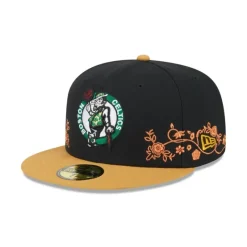 Best Boston Celtics Floral Vine 59FIFTY Fitted Hat - KTGCaps - Baseball caps for various teams, purchased online at a discount Caps