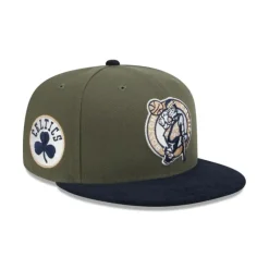 Flash Sale Boston Celtics Olive Green 59FIFTY Fitted Hat - KTGCaps - Baseball caps for various teams, purchased online at a discount Caps