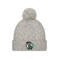 Outlet Boston Celtics Shimmer Pom Knit Hat - KTGCaps - Baseball caps for various teams, purchased online at a discount Caps