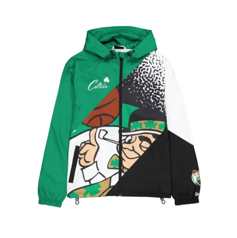 New Boston Celtics Sport Classics Color Block Windbreaker - KTGCaps - Baseball caps for various teams, purchased online at a discount Caps