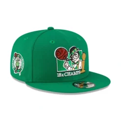 Hot Boston Celtics 18x Champs Lucky Green 9FIFTY Snapback Hat - KTGCaps - Baseball caps for various teams, purchased online at a discount Caps