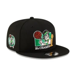 Discount Boston Celtics 18x Champs Lucky Black 9FIFTY Snapback Hat - KTGCaps - Baseball caps for various teams, purchased online at a discount Caps