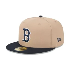 Hot Boston Red Sox Camel 59FIFTY Fitted Hat - KTGCaps - Baseball caps for various teams, purchased online at a discount Caps