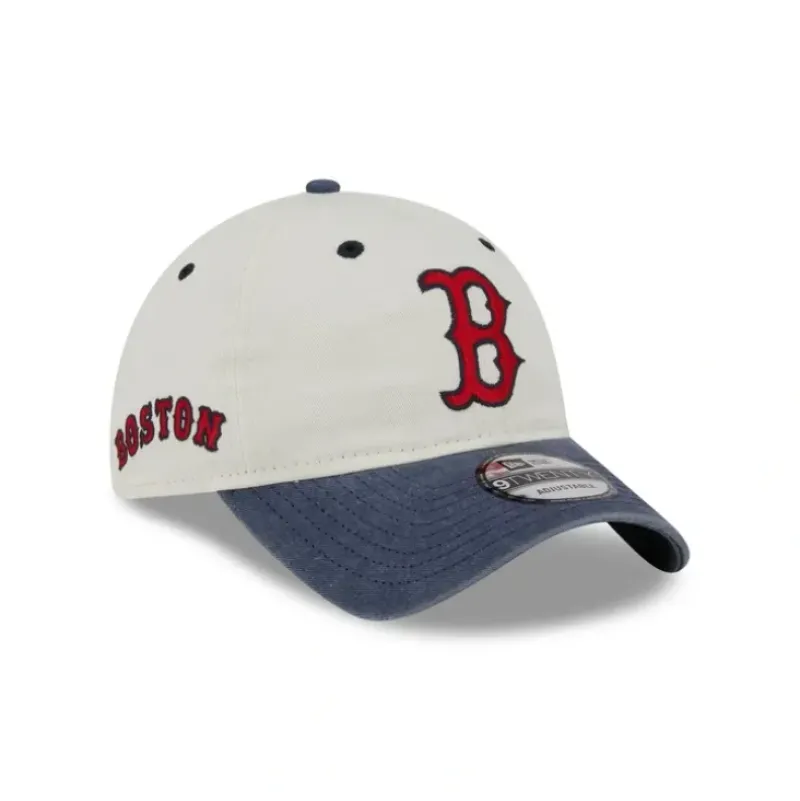 Fashion Boston Red Sox Classic Sidescript 9TWENTY Adjustable Hat - KTGCaps - Baseball caps for various teams, purchased online at a discount Caps