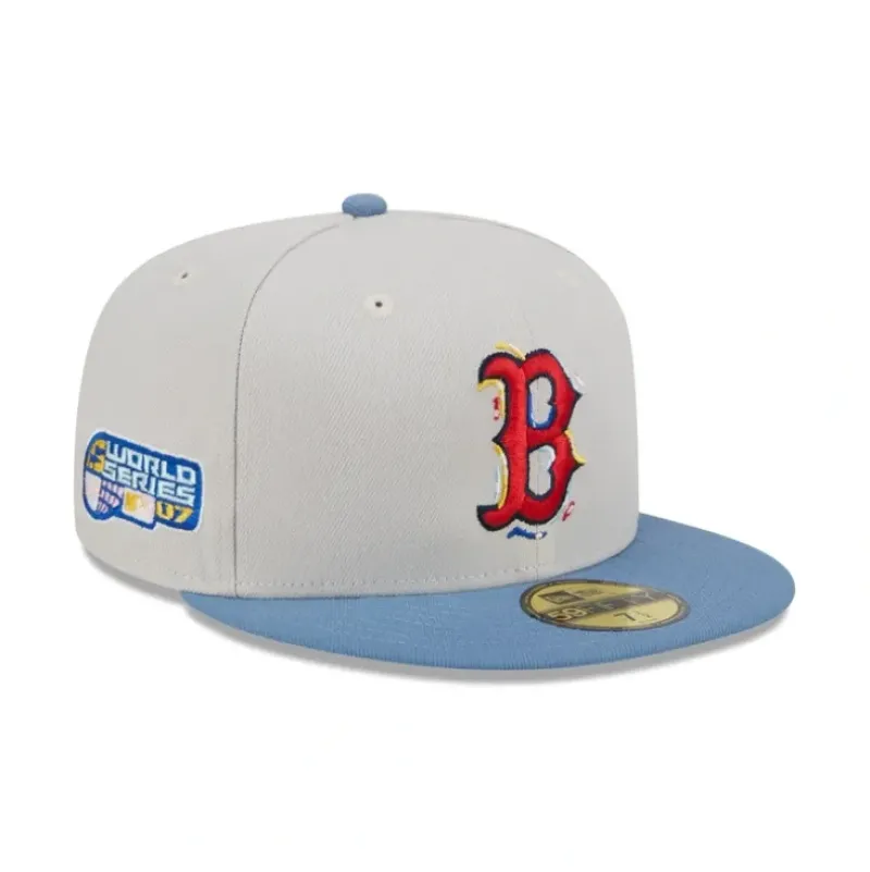 Cheap Boston Red Sox Color Brush 59FIFTY Fitted Hat - KTGCaps - Baseball caps for various teams, purchased online at a discount Caps