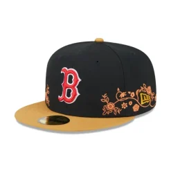 Best Boston Red Sox Floral Vine 59FIFTY Fitted Hat - KTGCaps - Baseball caps for various teams, purchased online at a discount Caps