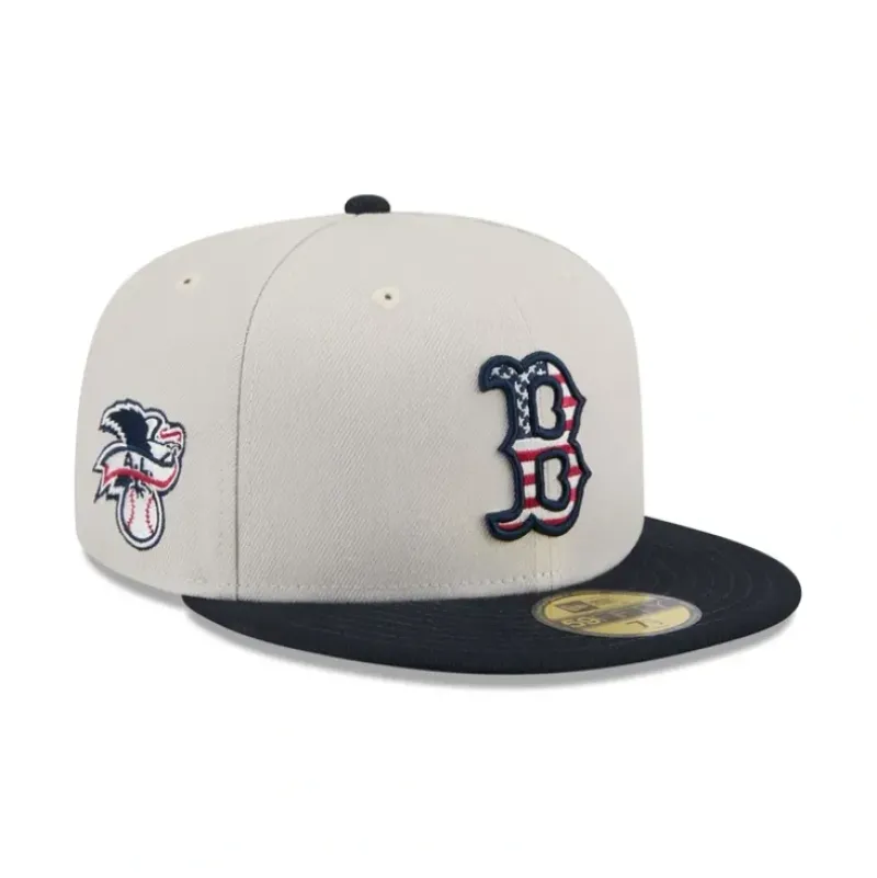 Discount Boston Red Sox Independence Day 2024 Kids 59FIFTY Fitted Hat - KTGCaps - Baseball caps for various teams, purchased online at a discount Caps