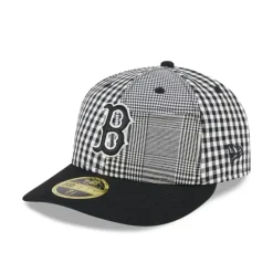 Best Boston Red Sox Patch Plaid Low Profile 59FIFTY Fitted Hat - KTGCaps - Baseball caps for various teams, purchased online at a discount Caps