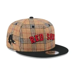 Discount Boston Red Sox Tan Tartan 9FIFTY Snapback Hat - KTGCaps - Baseball caps for various teams, purchased online at a discount Caps