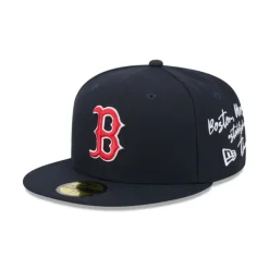 Best Sale Boston Red Sox Team Verbiage 59FIFTY Fitted Hat - KTGCaps - Baseball caps for various teams, purchased online at a discount Caps