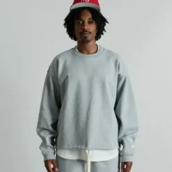 Discount Brand New Era Alden Heather Gray Crewneck - KTGCaps - Baseball caps for various teams, purchased online at a discount Caps