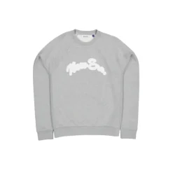 Store Brand New Era Arch Script Heather Gray Crewneck - KTGCaps - Baseball caps for various teams, purchased online at a discount Caps