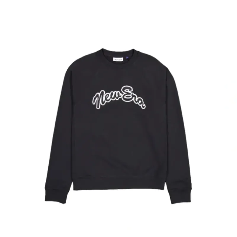 Fashion Brand New Era Arch Script Black Crewneck - KTGCaps - Baseball caps for various teams, purchased online at a discount Caps