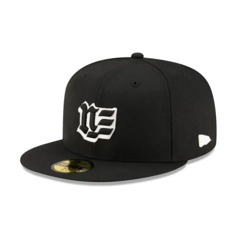 Outlet Brand New Era Blackletter Black 59FIFTY Fitted Hat - KTGCaps - Baseball caps for various teams, purchased online at a discount Caps