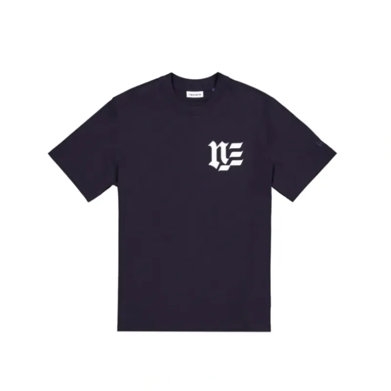 Discount Brand New Era Blackletter Graphic Navy TShirt - KTGCaps - Baseball caps for various teams, purchased online at a discount Caps