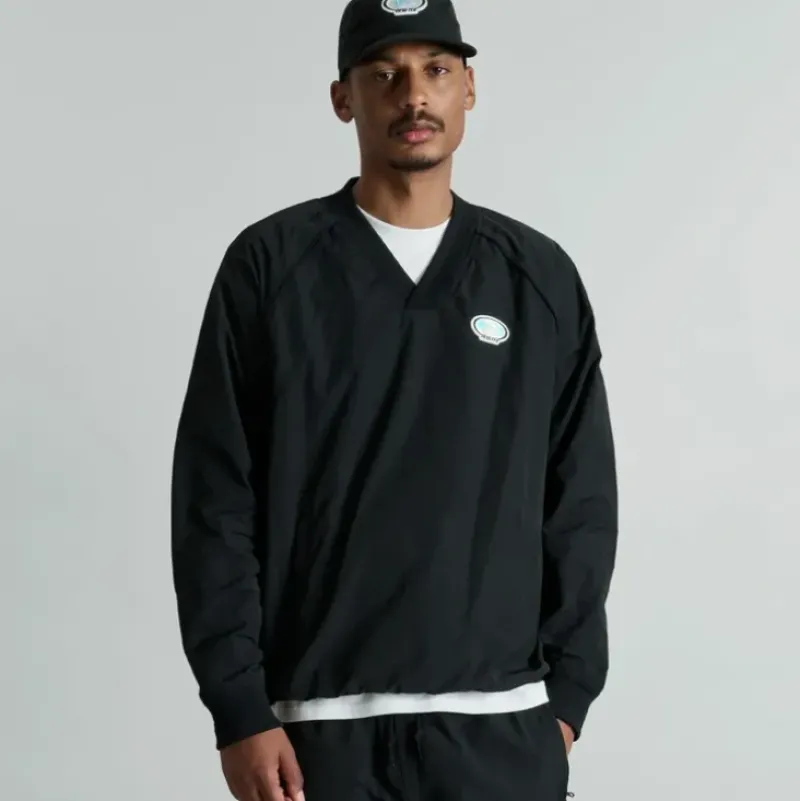 Sale Brand New Era Larkin Black Track Pullover Jacket - KTGCaps - Baseball caps for various teams, purchased online at a discount Caps