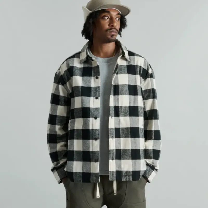 Online Brand New Era Lumber Plaid College White Shirt Jacket - KTGCaps - Baseball caps for various teams, purchased online at a discount Caps