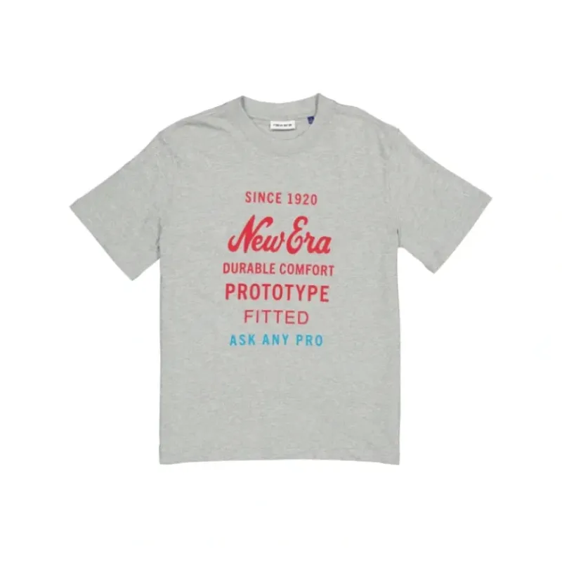 Clearance Brand New Era Prototype Icon Heather Gray Graphic TShirt - KTGCaps - Baseball caps for various teams, purchased online at a discount Caps