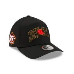Flash Sale Brand New Era 75th Retro Black 9FORTY AFrame Adjustable Hat - KTGCaps - Baseball caps for various teams, purchased online at a discount Caps