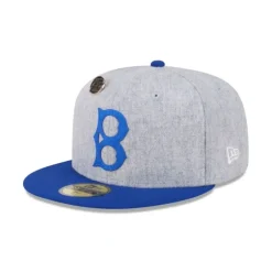 Best Brooklyn Dodgers 70th Anniversary Gray 59FIFTY Fitted Hat - KTGCaps - Baseball caps for various teams, purchased online at a discount Caps