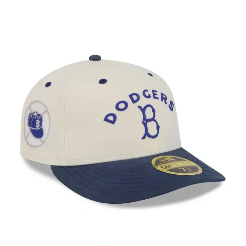 Online Brooklyn Dodgers Vintage Stack Low Profile 59FIFTY Fitted Hat - KTGCaps - Baseball caps for various teams, purchased online at a discount Caps
