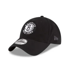 Shop Brooklyn Nets Core Classic Black 9TWENTY Adjustable Hat - KTGCaps - Baseball caps for various teams, purchased online at a discount Caps