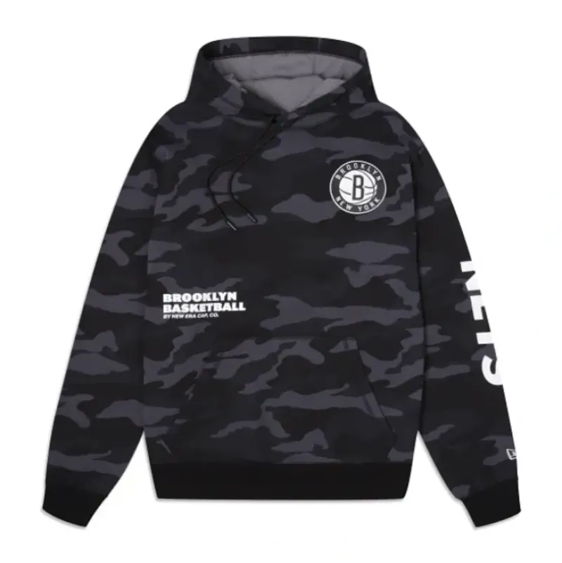 Sale Brooklyn Nets Lifestyle Camo Hoodie - KTGCaps - Baseball caps for various teams, purchased online at a discount Caps