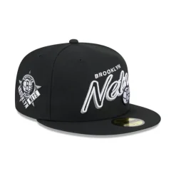 Clearance Brooklyn Nets Script Sided 59FIFTY Fitted Hat - KTGCaps - Baseball caps for various teams, purchased online at a discount Caps
