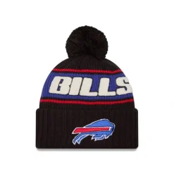 Outlet Buffalo Bills 2024 Cold Weather Black Pom Knit Hat - KTGCaps - Baseball caps for various teams, purchased online at a discount Caps