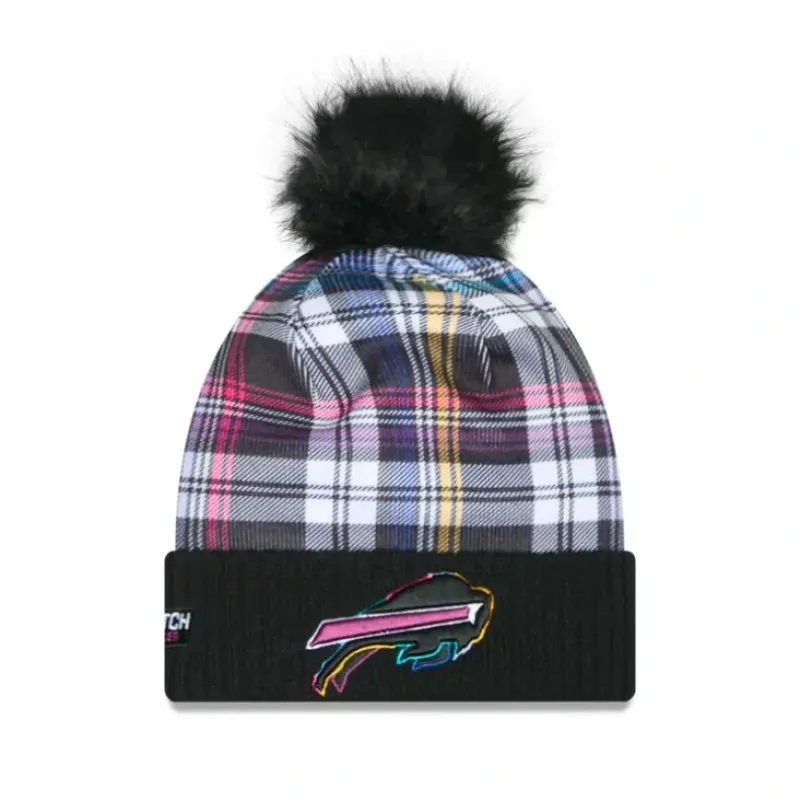 Shop Buffalo Bills 2024 Crucial Catch Womens Pom Knit Hat - KTGCaps - Baseball caps for various teams, purchased online at a discount Caps