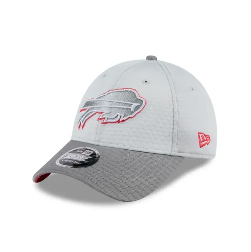 Cheap Buffalo Bills 2024 Training Gray 9FORTY StretchSnap Hat - KTGCaps - Baseball caps for various teams, purchased online at a discount Caps