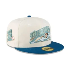 Cheap Buffalo Bisons Chrome Blue 59FIFTY Fitted Hat - KTGCaps - Baseball caps for various teams, purchased online at a discount Caps