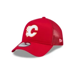 Fashion Calgary Flames 9FORTY AFrame Trucker Hat - KTGCaps - Baseball caps for various teams, purchased online at a discount Caps