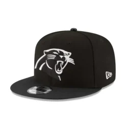 Fashion Carolina Panthers Black and White 9FIFTY Snapback Hat - KTGCaps - Baseball caps for various teams, purchased online at a discount Caps