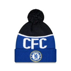 Sale Chelsea FC Lion Crest Sport Blue Pom Knit Hat - KTGCaps - Baseball caps for various teams, purchased online at a discount Caps
