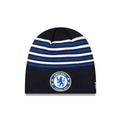 Hot Chelsea FC Lion Crest Stripe Blue Knit Beanie Hat - KTGCaps - Baseball caps for various teams, purchased online at a discount Caps