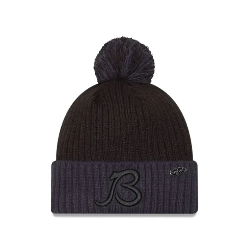 Best Sale Chicago Bears 2024 Inspire Change Pom Knit Hat - KTGCaps - Baseball caps for various teams, purchased online at a discount Caps