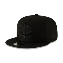 New Chicago Bears Basic Black On Black 9FIFTY Snapback Hat - KTGCaps - Baseball caps for various teams, purchased online at a discount Caps