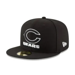 Hot Chicago Bears Black amp White 59FIFTY Fitted Hat - KTGCaps - Baseball caps for various teams, purchased online at a discount Caps