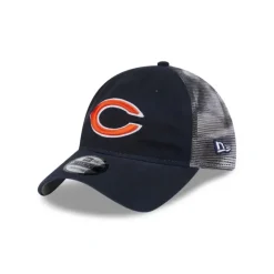 Outlet Chicago Bears Slick 9TWENTY Trucker Hat - KTGCaps - Baseball caps for various teams, purchased online at a discount Caps