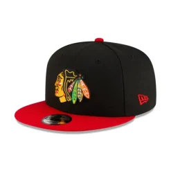 Fashion Chicago Blackhawks Black 9FIFTY Snapback Hat - KTGCaps - Baseball caps for various teams, purchased online at a discount Caps