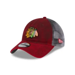 Flash Sale Chicago Blackhawks Slick 9TWENTY Trucker Hat - KTGCaps - Baseball caps for various teams, purchased online at a discount Caps