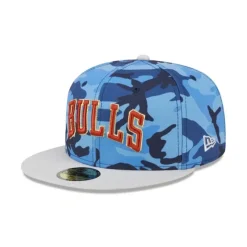 Cheap Chicago Bulls Blue Camo 59FIFTY Fitted Hat - KTGCaps - Baseball caps for various teams, purchased online at a discount Caps