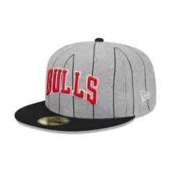 Cheap Chicago Bulls Heather Pinstripe 59FIFTY Fitted Hat - KTGCaps - Baseball caps for various teams, purchased online at a discount Caps