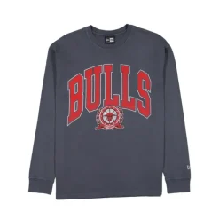 New Chicago Bulls Oversized Essentials Long Sleeve TShirt - KTGCaps - Baseball caps for various teams, purchased online at a discount Caps