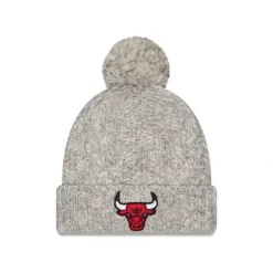 New Chicago Bulls Shimmer Pom Knit Hat - KTGCaps - Baseball caps for various teams, purchased online at a discount Caps