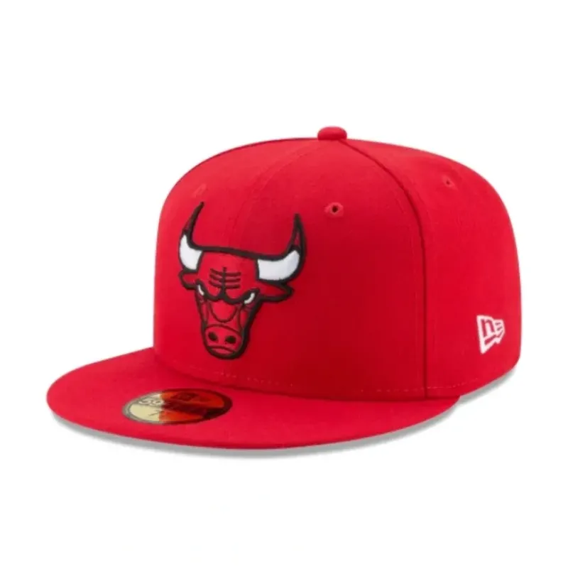 Shop Chicago Bulls Team Color Red 59FIFTY Fitted Hat - KTGCaps - Baseball caps for various teams, purchased online at a discount Caps