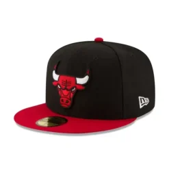 Shop Chicago Bulls 2Tone Black 59FIFTY Fitted Hat - KTGCaps - Baseball caps for various teams, purchased online at a discount Caps