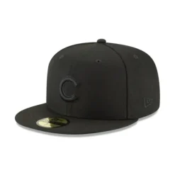 Shop Chicago Cubs Blackout Basic 59FIFTY Fitted Hat - KTGCaps - Baseball caps for various teams, purchased online at a discount Caps