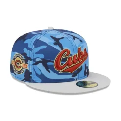 Flash Sale Chicago Cubs Blue Camo 59FIFTY Fitted Hat - KTGCaps - Baseball caps for various teams, purchased online at a discount Caps
